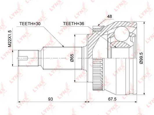 Joint Kit, drive shaft (CO-3885A)