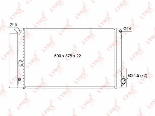 Radiator, engine cooling (RB-1122)