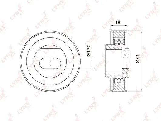 Tensioner Pulley, timing belt (PB-1020)
