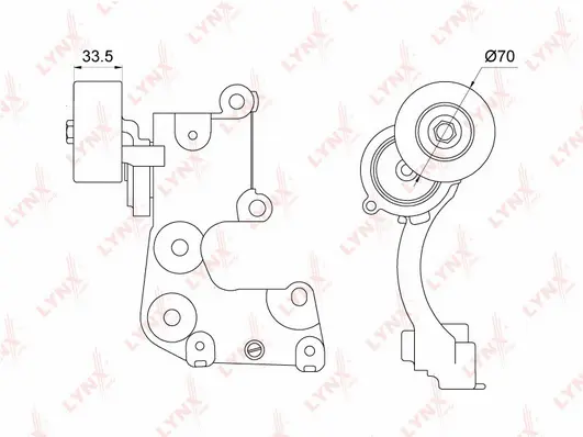 Belt Tensioner, V-ribbed belt (PT-3223)