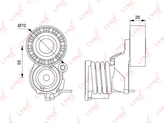 Belt Tensioner, V-ribbed belt