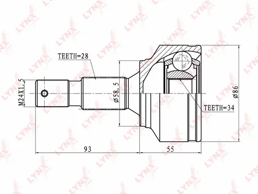 Joint Kit, drive shaft (CO-6104)