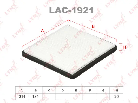 Filter, cabin air (LAC-1921)