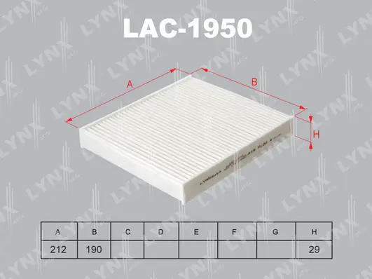 Filter, cabin air (LAC-1950)