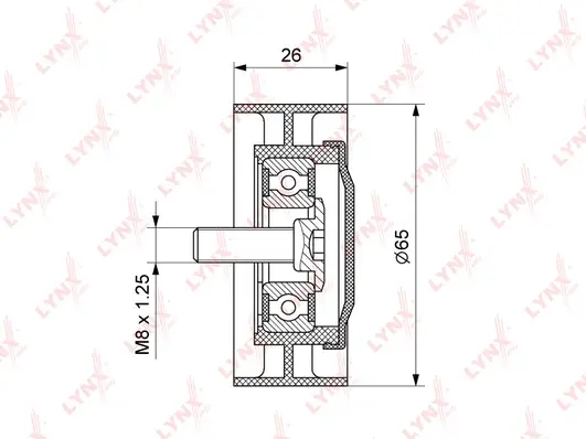 Tensioner Pulley, V-ribbed belt (PB-5132)