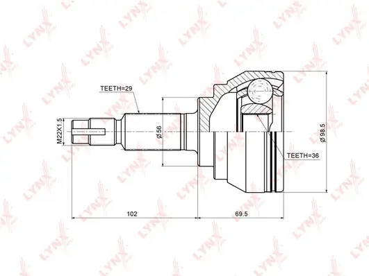 Joint Kit, drive shaft (CO-3661)