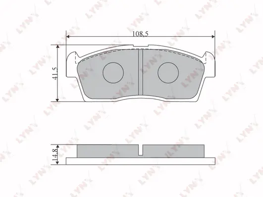 Brake Pad Set, disc brake (BD-5107)