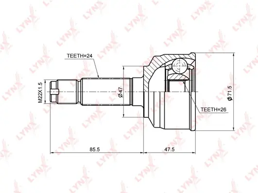 Joint Kit, drive shaft (CO-3681)