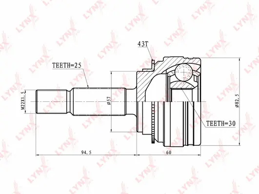 Joint Kit, drive shaft (CO-3636A)