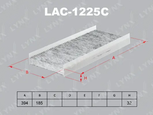 Filter, cabin air (LAC-1225C)