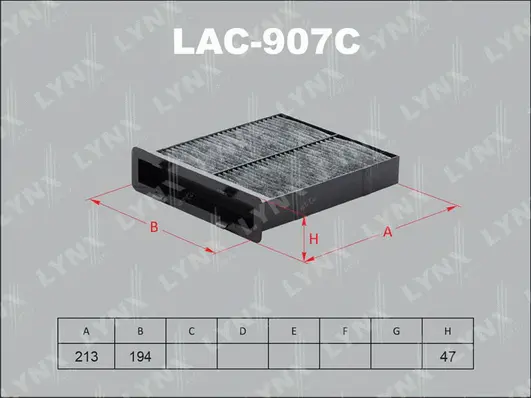 Filter, cabin air (LAC-907C)
