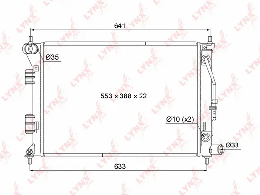 Radiator, engine cooling (RB-1057)
