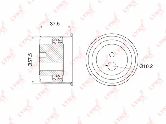 Deflection/Guide Pulley, timing belt (PB-3165)