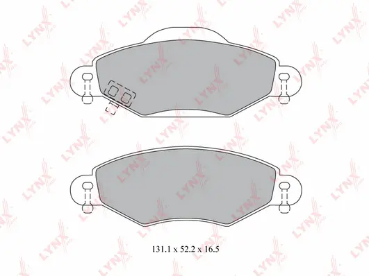 Brake Pad Set, disc brake (BD-7593)