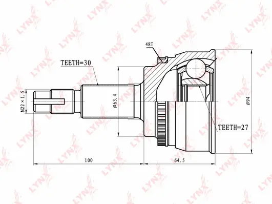 Joint Kit, drive shaft (CO-7524A)
