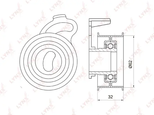 Tensioner Pulley, timing belt (PB-1063)