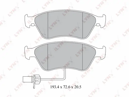 Brake Pad Set, disc brake (BD-1222)