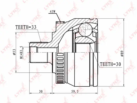 Joint Kit, drive shaft (CO-8029A)