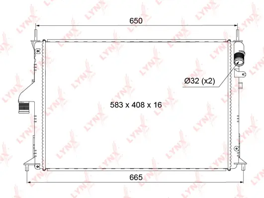Radiator, engine cooling (RB-1024)