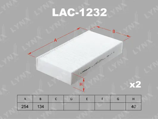 Filter, cabin air (LAC-1232)