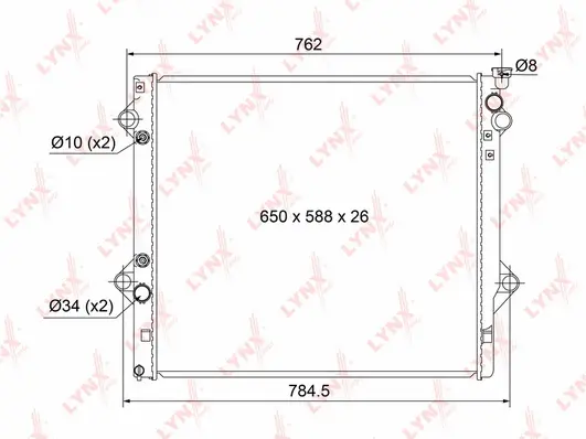 Radiator, engine cooling (RB-1129)