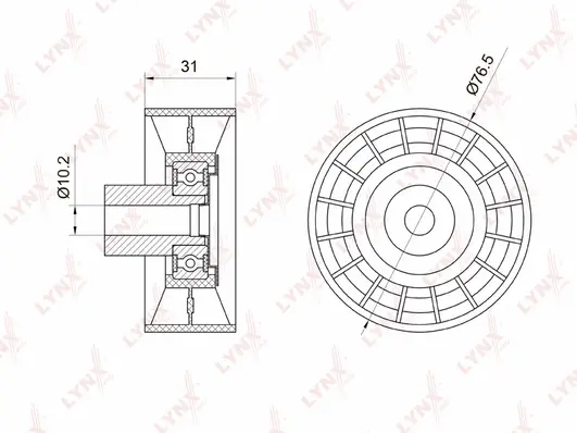 Deflection/Guide Pulley, V-ribbed belt (PB-7011)