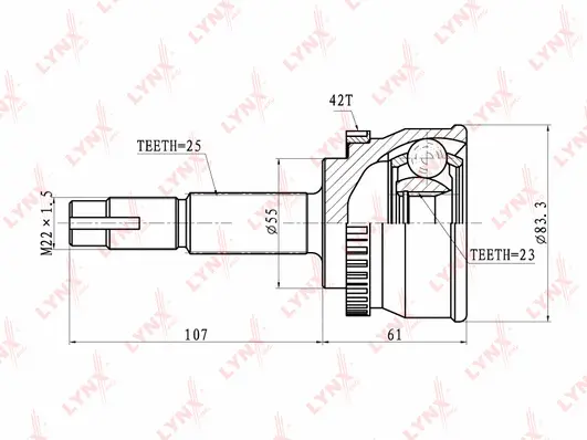 Joint Kit, drive shaft (CO-5722A)