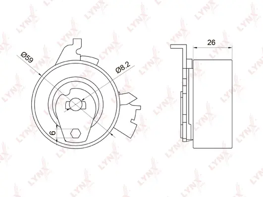 Tensioner Pulley, timing belt (PB-1051)