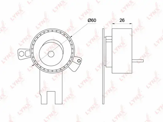 Tensioner Pulley, timing belt (PB-1244)