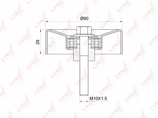 Deflection/Guide Pulley, V-ribbed belt (PB-7141)