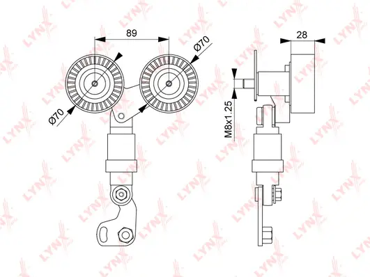 Belt Tensioner, V-ribbed belt
