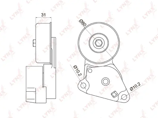 Belt Tensioner, V-ribbed belt (PT-3023)