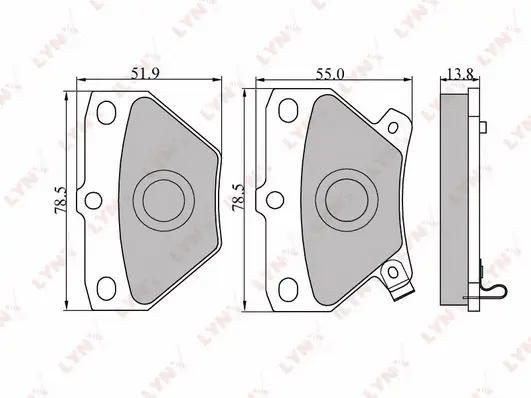 Brake Pad Set, disc brake (BD-7538)