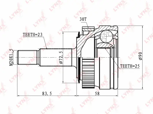 Joint Kit, drive shaft (CO-6319A)