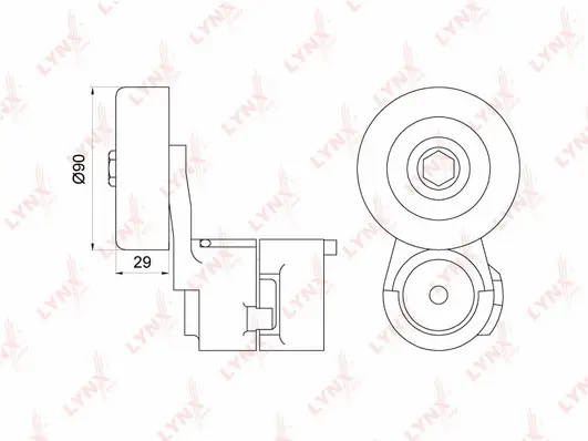 Belt Tensioner, V-ribbed belt (PT-3232)