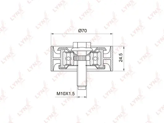 Deflection/Guide Pulley, V-ribbed belt (PB-7020)
