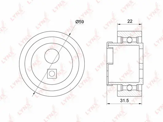 Tensioner Pulley, timing belt (PB-1083)