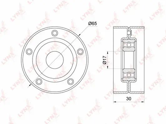 Tensioner Pulley, V-ribbed belt (PB-5222)