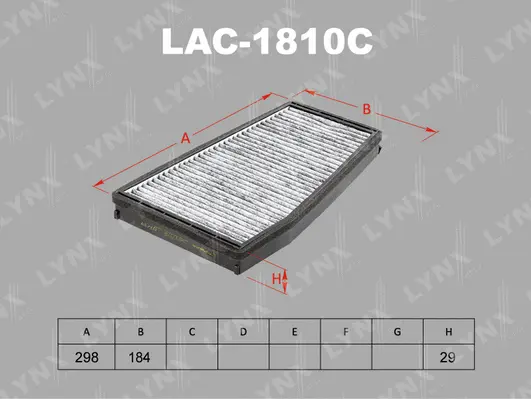Filter, cabin air (LAC-1810C)