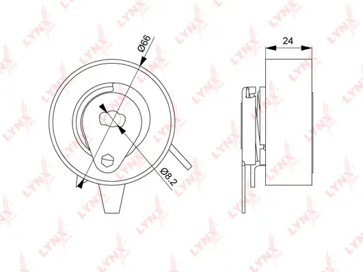 Tensioner Pulley, timing belt (PB-1143)