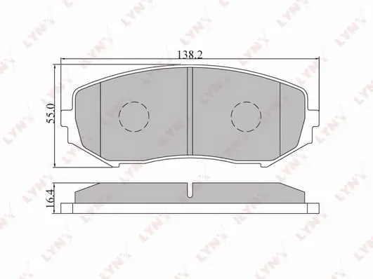 Brake Pad Set, disc brake (BD-7302)