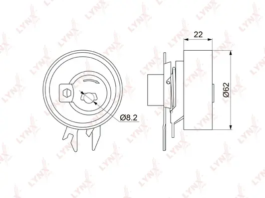 Tensioner Pulley, timing belt (PB-1136)
