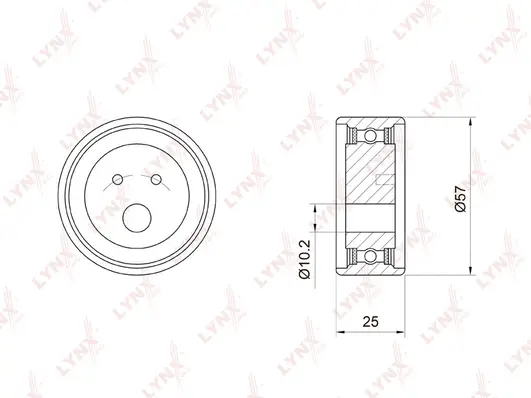 Tensioner Pulley, timing belt (PB-1034)