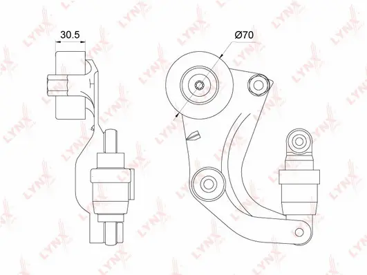 Belt Tensioner, V-ribbed belt (PT-3179)