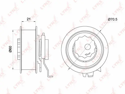 Tensioner Pulley, timing belt (PB-1262)