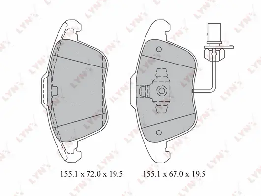Brake Pad Set, disc brake (BD-1220)