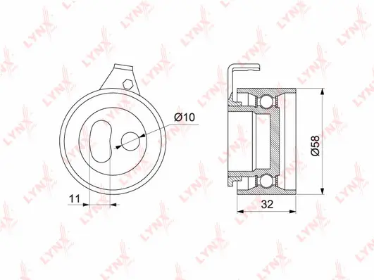 Tensioner Pulley, timing belt (PB-1217)