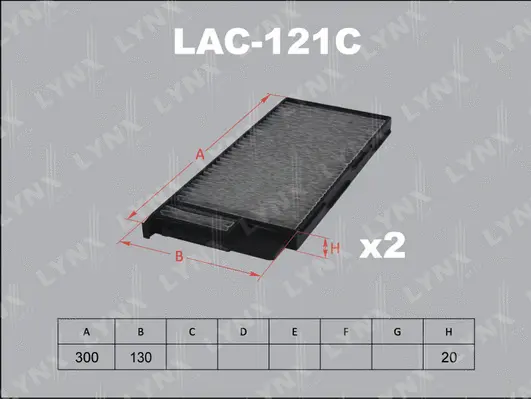 Filter, cabin air (LAC-121C)