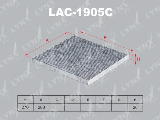 Filter, cabin air (LAC-1905C)