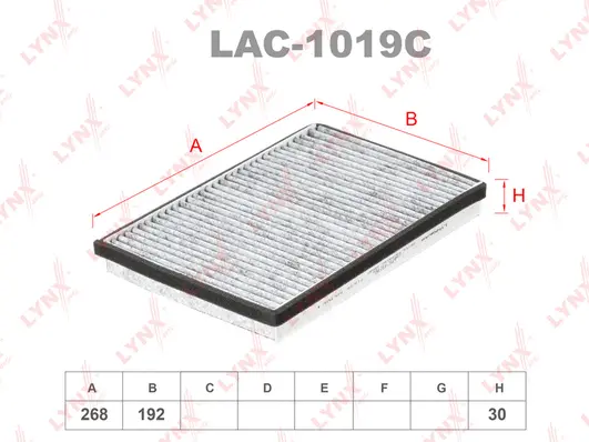 Filter, cabin air (LAC-1019C)